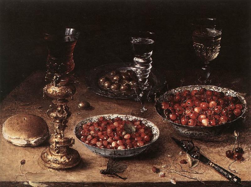BEERT, Osias Still-Life with Cherries and Strawberries in China Bowls China oil painting art